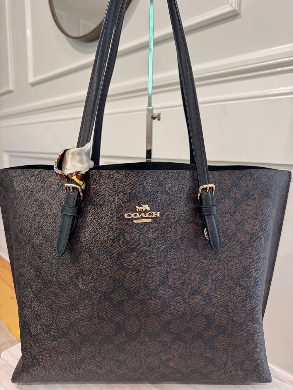 Coach Bag Large Brown Signature Leather City Tote Bag - Picture 5 of 17